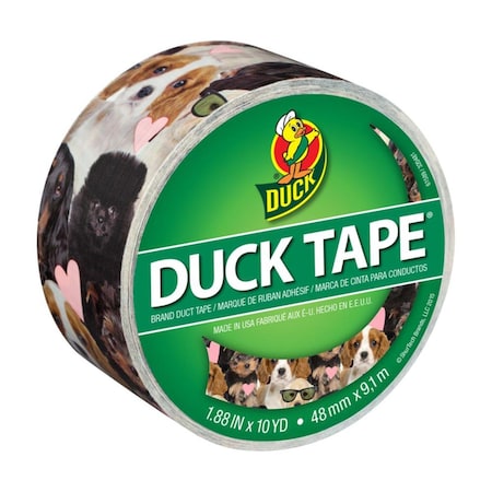 Duck Brand 1.88 in. x 10 yards Multi Color Puppies Duct Tape 4610028